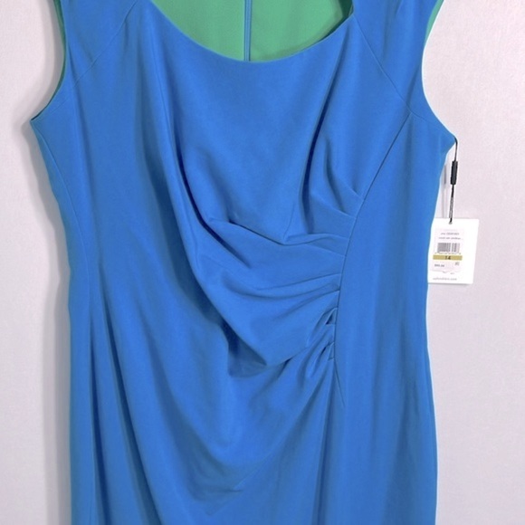 Calvin Klein Sheath Dress with Cap Sleeves and Side Rouching size 14 NWT - Picture 5 of 9